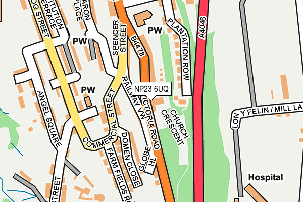 NP23 6UQ map - OS OpenMap – Local (Ordnance Survey)