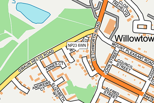 NP23 6WN map - OS OpenMap – Local (Ordnance Survey)
