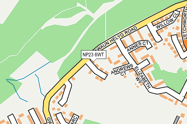 NP23 6WT map - OS OpenMap – Local (Ordnance Survey)