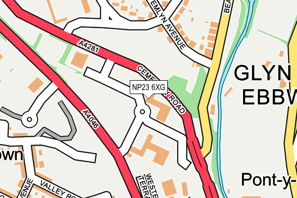 NP23 6XG map - OS OpenMap – Local (Ordnance Survey)