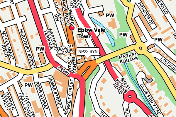 NP23 6YN map - OS OpenMap – Local (Ordnance Survey)