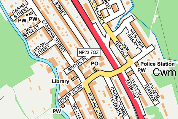 NP23 7QZ map - OS OpenMap – Local (Ordnance Survey)