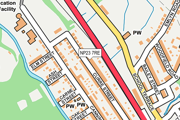 NP23 7RE map - OS OpenMap – Local (Ordnance Survey)