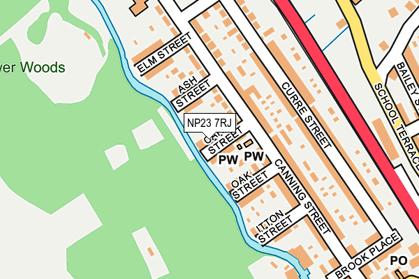 NP23 7RJ map - OS OpenMap – Local (Ordnance Survey)