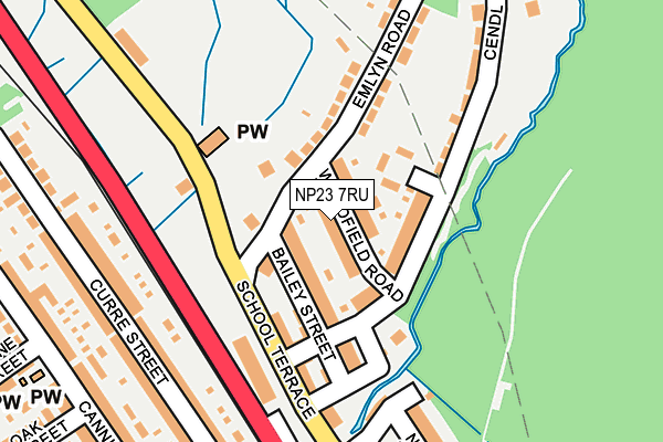 NP23 7RU map - OS OpenMap – Local (Ordnance Survey)