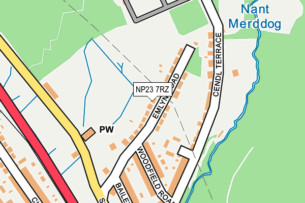 NP23 7RZ map - OS OpenMap – Local (Ordnance Survey)