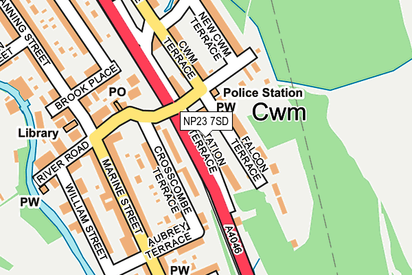 NP23 7SD map - OS OpenMap – Local (Ordnance Survey)