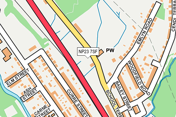 NP23 7SF map - OS OpenMap – Local (Ordnance Survey)