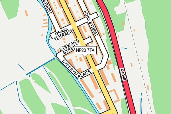 NP23 7TA map - OS OpenMap – Local (Ordnance Survey)