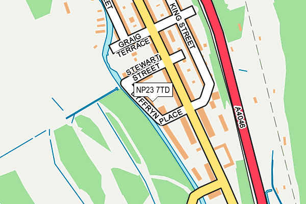 NP23 7TD map - OS OpenMap – Local (Ordnance Survey)