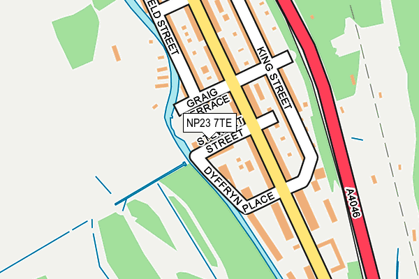 NP23 7TE map - OS OpenMap – Local (Ordnance Survey)