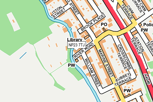 NP23 7TJ map - OS OpenMap – Local (Ordnance Survey)