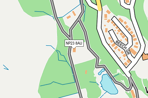 NP23 8AU map - OS OpenMap – Local (Ordnance Survey)