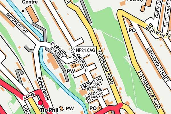 NP24 6AG map - OS OpenMap – Local (Ordnance Survey)