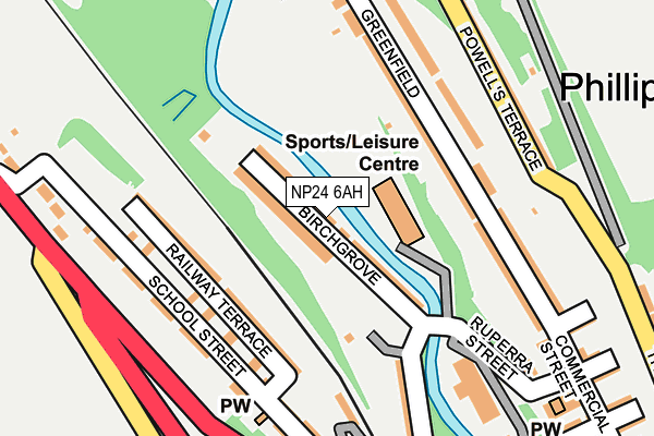 NP24 6AH map - OS OpenMap – Local (Ordnance Survey)