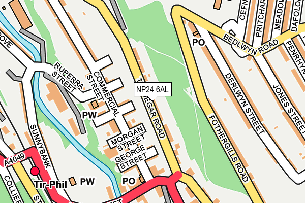 NP24 6AL map - OS OpenMap – Local (Ordnance Survey)