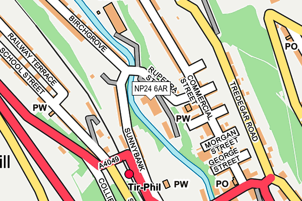 NP24 6AR map - OS OpenMap – Local (Ordnance Survey)