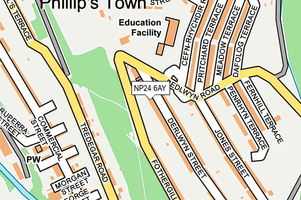 NP24 6AY map - OS OpenMap – Local (Ordnance Survey)