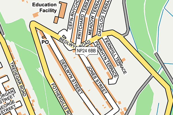 NP24 6BB map - OS OpenMap – Local (Ordnance Survey)