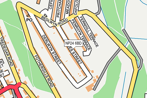 NP24 6BD map - OS OpenMap – Local (Ordnance Survey)