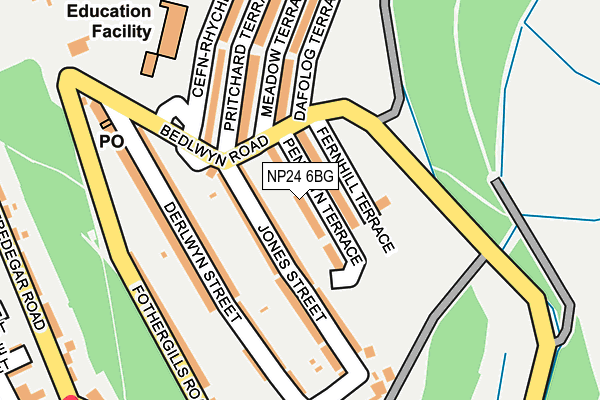 NP24 6BG map - OS OpenMap – Local (Ordnance Survey)