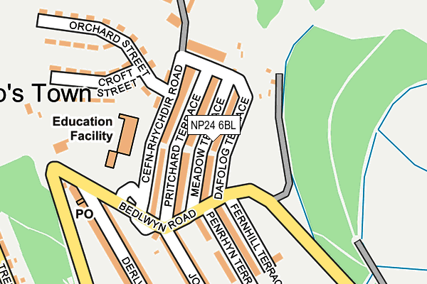 NP24 6BL map - OS OpenMap – Local (Ordnance Survey)