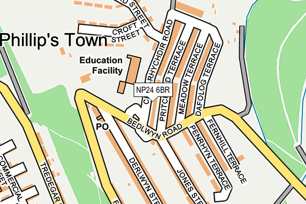 NP24 6BR map - OS OpenMap – Local (Ordnance Survey)