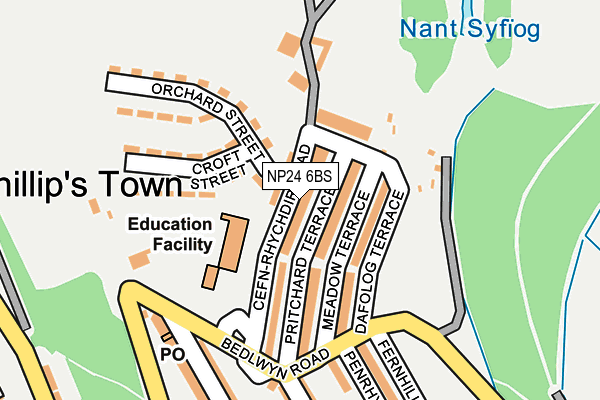 NP24 6BS map - OS OpenMap – Local (Ordnance Survey)
