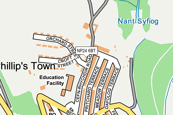 NP24 6BT map - OS OpenMap – Local (Ordnance Survey)