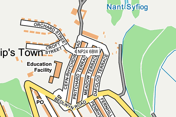 NP24 6BW map - OS OpenMap – Local (Ordnance Survey)
