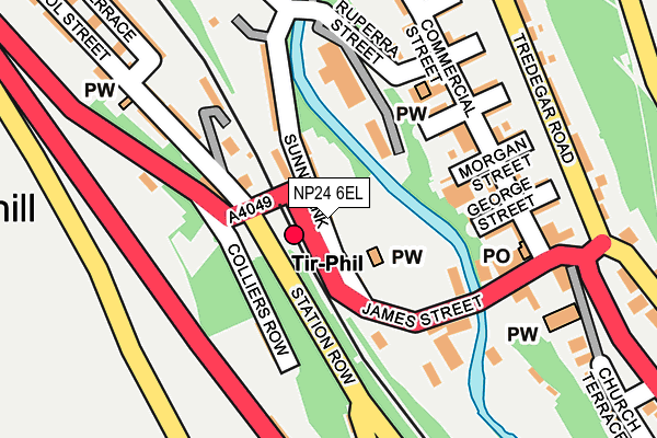 NP24 6EL map - OS OpenMap – Local (Ordnance Survey)