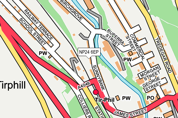 NP24 6EP map - OS OpenMap – Local (Ordnance Survey)