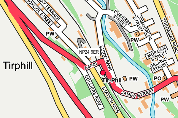 NP24 6ER map - OS OpenMap – Local (Ordnance Survey)