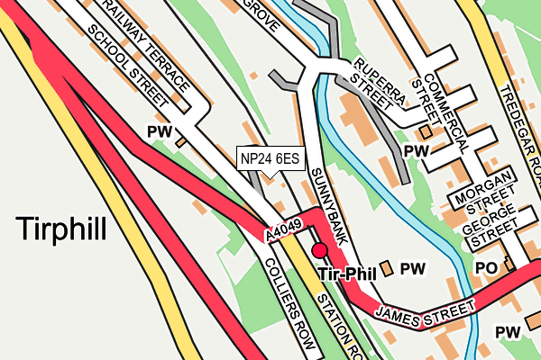 NP24 6ES map - OS OpenMap – Local (Ordnance Survey)