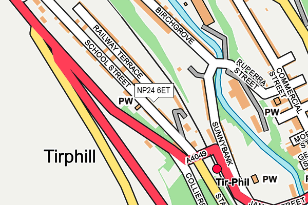 NP24 6ET map - OS OpenMap – Local (Ordnance Survey)
