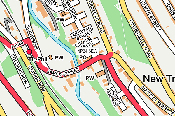 NP24 6EW map - OS OpenMap – Local (Ordnance Survey)