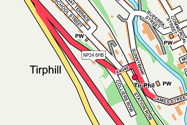 NP24 6HB map - OS OpenMap – Local (Ordnance Survey)