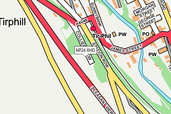 NP24 6HD map - OS OpenMap – Local (Ordnance Survey)