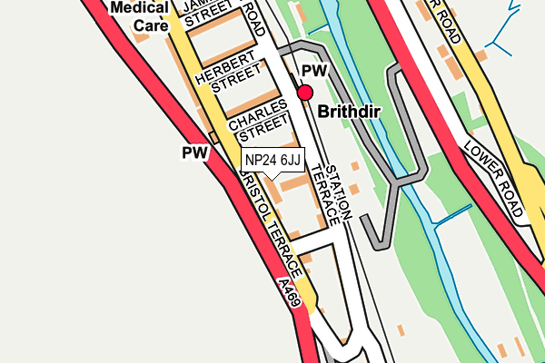 NP24 6JJ map - OS OpenMap – Local (Ordnance Survey)