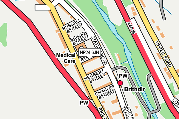 NP24 6JN map - OS OpenMap – Local (Ordnance Survey)