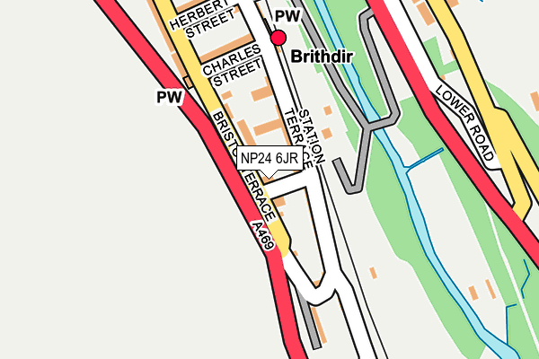 NP24 6JR map - OS OpenMap – Local (Ordnance Survey)