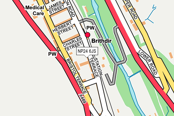 NP24 6JS map - OS OpenMap – Local (Ordnance Survey)