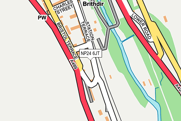 NP24 6JT map - OS OpenMap – Local (Ordnance Survey)