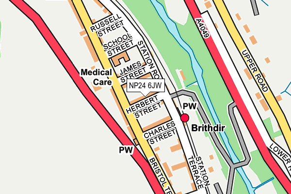 NP24 6JW map - OS OpenMap – Local (Ordnance Survey)