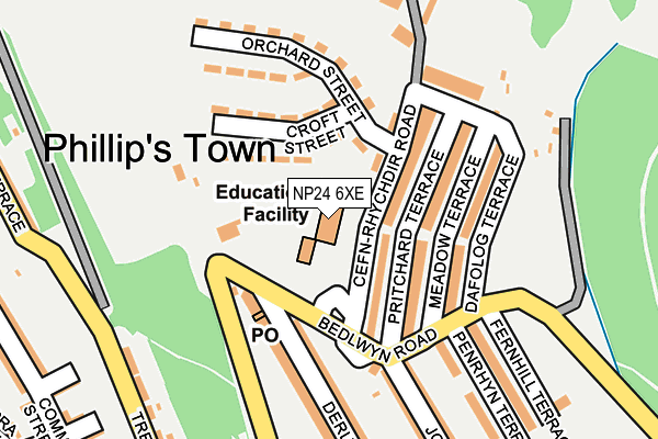 NP24 6XE map - OS OpenMap – Local (Ordnance Survey)