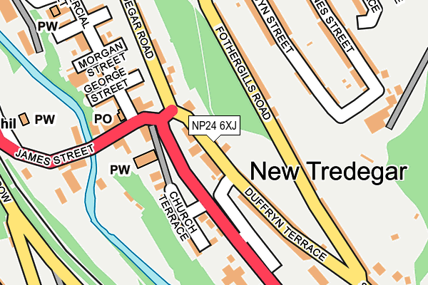 NP24 6XJ map - OS OpenMap – Local (Ordnance Survey)