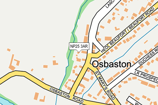NP25 3AR map - OS OpenMap – Local (Ordnance Survey)