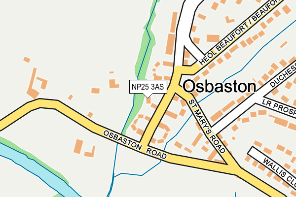 NP25 3AS map - OS OpenMap – Local (Ordnance Survey)