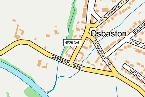 NP25 3AU map - OS OpenMap – Local (Ordnance Survey)