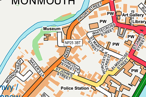 Map of AGINCOURT MONMOUTH LTD at local scale